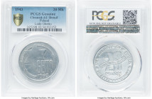 Lodz Ghetto Occupation aluminum 20 Mark 1943 AU Details (Cleaned) PCGS, KM-Tn4, J-L5. Lodz Ghetto issue. HID09801242017 © 2023 Heritage Auctions | All...