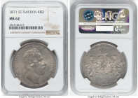 Carl XV 4 Riksdaler Riksmynt 1871-ST MS62 NGC, Stockholm mint, KM726, Dav-356. HID09801242017 © 2023 Heritage Auctions | All Rights Reserved