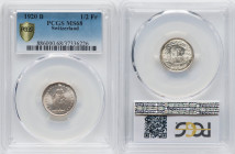 Confederation 1/2 Franc 1920-B MS68 PCGS, Bern mint, KM23. HID09801242017 © 2023 Heritage Auctions | All Rights Reserved