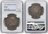 Republic Peso 1917 XF45 NGC, Buenos Aires mint, KM23. One year type. HID09801242017 © 2023 Heritage Auctions | All Rights Reserved