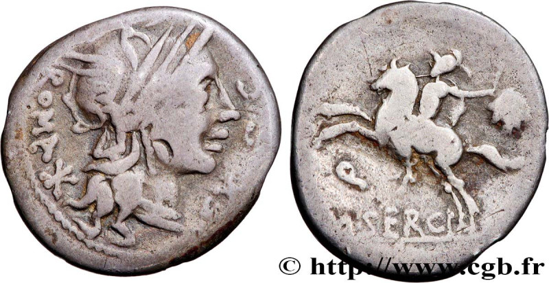 SERGIA
Type : Denier 
Date : 116-115 AC. 
Mint name / Town : Rome 
Metal : silve...