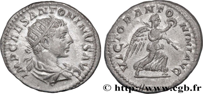 ELAGABALUS
Type : Antoninien 
Date : mars 
Date : 219 
Mint name / Town : Rome 
...