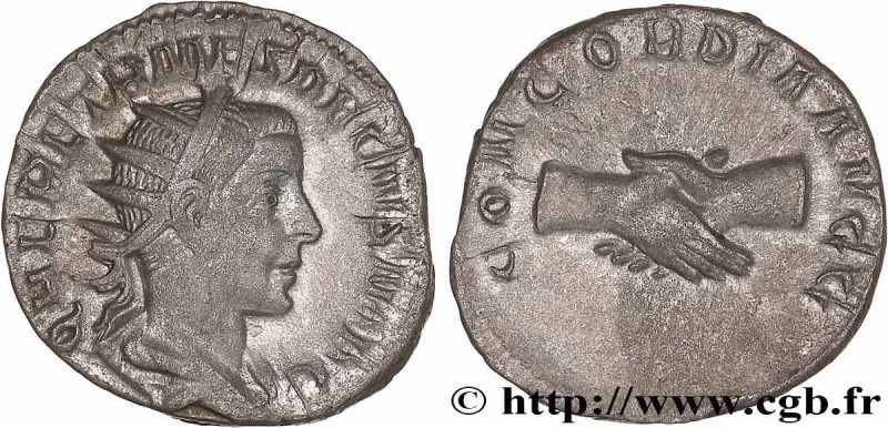 HERENNIUS ETRUSCUS
Type : Antoninien 
Date : 251 
Mint name / Town : Rome 
Metal...