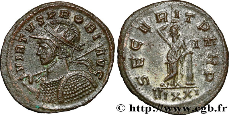 PROBUS
Type : Aurelianus 
Date : 281 
Mint name / Town : Ticinum 
Metal : billon...