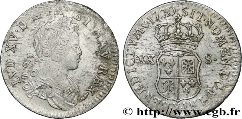 LOUIS XV THE BELOVED
Type : XX sols de Navarre 
Date : 1720 
Mint name / Town : ...