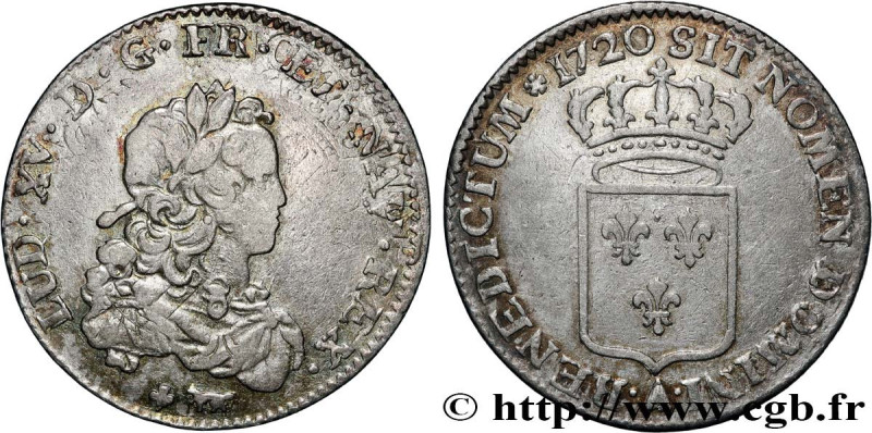 LOUIS XV THE BELOVED
Type : Tiers d'écu de France 
Date : 1720 
Mint name / Town...