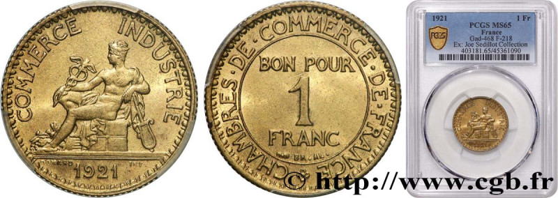 III REPUBLIC
Type : 1 franc Chambres de Commerce 
Date : 1921 
Mint name / Town ...