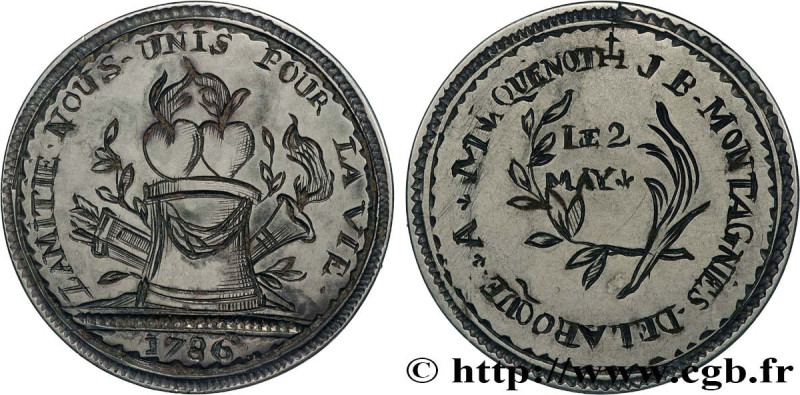 LOUIS XVI
Type : Médaille d’amitié, L’amitié nous unis pour la vie 
Date : 1786 ...