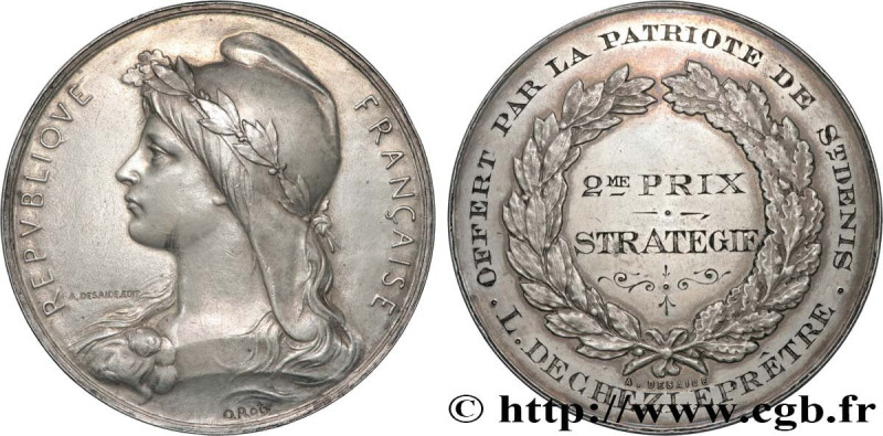 III REPUBLIC
Type : Médaille, 2e prix, Stratégie 
Date : n.d. 
Metal : silver 
D...