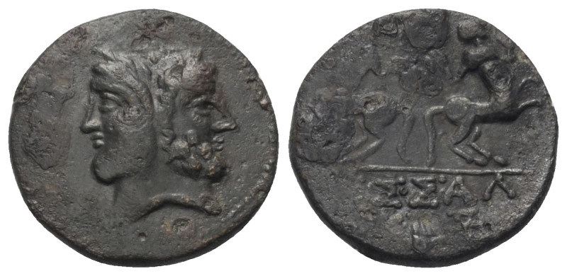 Makedonien. Thessalonike.

 Bronze. Nach 148 v. Chr.
Vs: Janusförmiger bärtig...