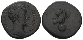 Marcus Aurelius (161 - 180 n. Chr.). Divus Marcus Aurelius.

 Sesterz (Bronze). Nach 180 n. Chr. Rom.
Vs: DIVVS M AN - TONINVS PIVS. Kopf rechts.
...