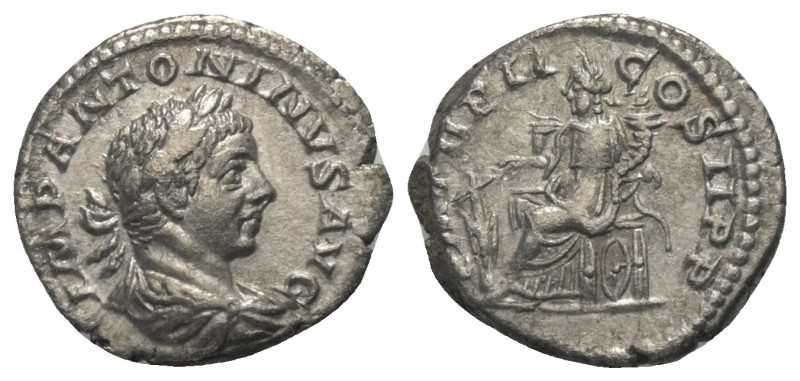 Elagabalus (218 - 222 n. Chr.).

 Denar (Silber). 219 n. Chr. Rom.
Vs: IMP AN...