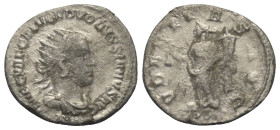 Volusianus (251 - 253 n. Chr.).

 Antoninian (Silber). 252 - 253 n. Chr. Mediolanum.
Vs: IMP C V AF GAL VEND VOLVSSIANVS AVG. Büste mit Strahlenkro...