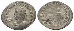 Gallienus (253 - 268 n. Chr.).

 Antoninian (Silber). 257 - 258 n. Chr. Colonia Agrippinensis (Köln).
Vs: GALLIENVS AVG GERM V. Büste mit Strahlenk...