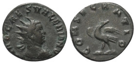 Valerianus II. (Caesar 256 - 258 n. Chr.).

 Antoninian (Bronze). 258 n. Chr. Rom.
Vs: DIVO CAES VALERIANO. Büste mit Strahlenkrone, Paludament und...