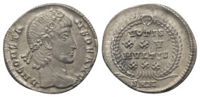 Constantius II. (337 - 361 n. Chr.).

 Siliqua (Silber). 340 - 351 n. Chr. Nicomedia.
Vs: D N CONSTANT - TIVS P F AVG. Büste mit Perlendiadem recht...