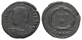 Iovianus (363 - 364 n. Chr.).

 Centenionalis (Bronze). 363 - 364 n. Chr. Constantinopolis.
Vs: D N IOVIANVS P F AVG. Büste mit Perldiadem, Paludam...