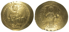 Constantinus X. Ducas (1059 - 1067 n. Chr.).

 Histamenon nomisma (Gold). 1059 - 1067 n. Chr. Constantinopolis.
Vs: Segnender Christus mit Nimbus u...