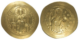 Constantinus X. Ducas (1059 - 1067 n. Chr.).

 Histamenon nomisma (Gold). 1059 - 1067 n. Chr. Constantinopolis.
Vs: Segnender Christus mit Nimbus u...