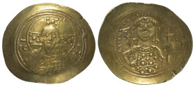 Michael VII. Ducas (1071 - 1078 n. Chr.).

 Histamenon nomisma (Gold). 1071 - 1078 n. Chr. Constantinopolis.
Vs: Büste des segnenden Christus mit N...