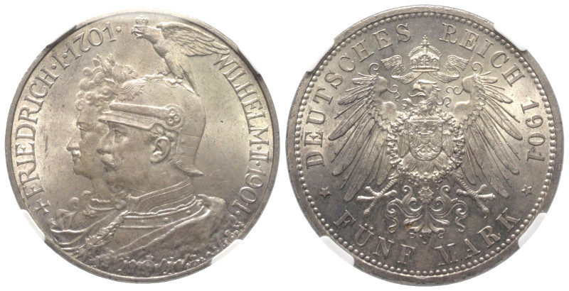 Kaiserreich. Preußen. Wilhelm II. (1888 - 1918).

 5 Mark (Silber). 1901. Berl...