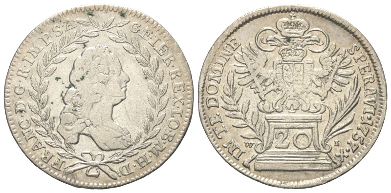 Habsburger bis 1806. Franz I. Stefan (1745 - 1765).

 20 Kreuzer (Silber). 175...