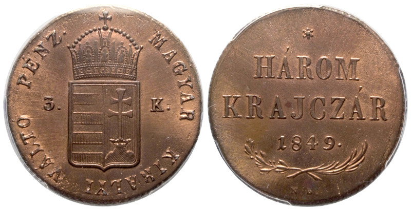 Ungarn. Königreich (bis 1945). Franz Joseph (1848 - 1916).

 3 Kreuzer (Kupfer...