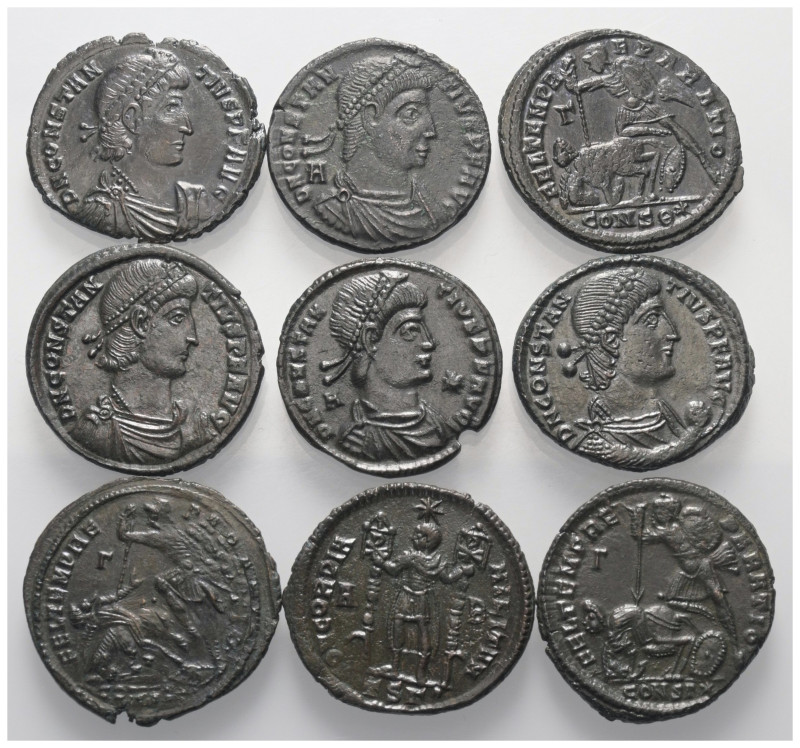 Römische Münzen - Lots. Kaiserzeit.


Lot (9 Stück, Bronze): Maiorinen des Co...