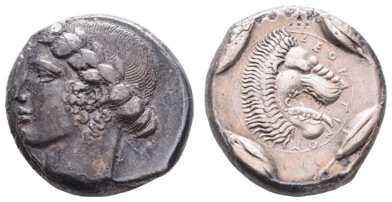 Antike Griechen
Sizilien Leontinoi, Tetradrachme (17,08g), um 440 - 430 v. Chr....