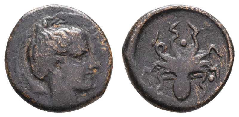 Antike Griechen
Sizilien Syrakus, Tetras (3,16g), ca. 425 v. Chr. Av: Weibliche...
