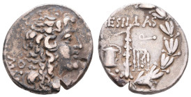 Antike Griechen
Makedonien Aesillas, Quaestor, Tetradrachme (16,19g), ca. 1. Jh. v. Chr. Av: Kopf Alexanders des Großen nach rechts. Rev: Keule zwisc...