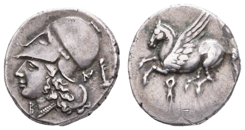 Antike Griechen
Korinth Stater (8,33g), 345-317 v. Chr. Av: Pegasos nach links....