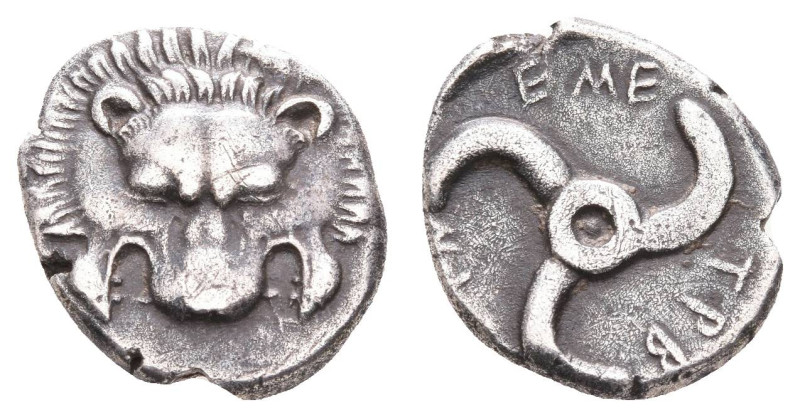 Antike Griechen
Lykien Trbbenimi, Tetrobol (2,92g), 390-360 v. Chr. Av: Löwensk...