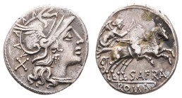 Antike Römer
Münzen Römische Republik Safra, Denar (3,10g), 150 v. Chr., Rom. Av: Romakopf mit Flügelhelm nach rechts, dahinter Wertzeichen "X". Rev:...