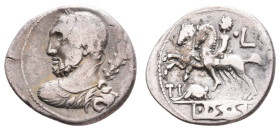 Antike Römer
Münzen Römische Republik Ti. Quinctius, Denar (3,82g), 112/111 v. Chr., Rom. Av: Büste des Herkules mit Löwenfell und Keule in Rückenans...