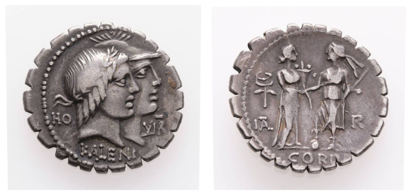 Antike Römer
Münzen Römische Republik Q. Fufius Calenus u.a., Serratus (3,83g),...