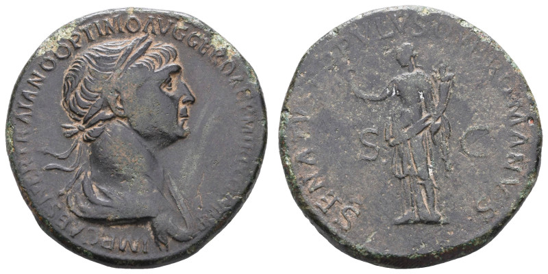 Antike Römer
Münzen Römische Kaiserzeit Trajanus, 98-117, Sesterz (26,53g), Rom...