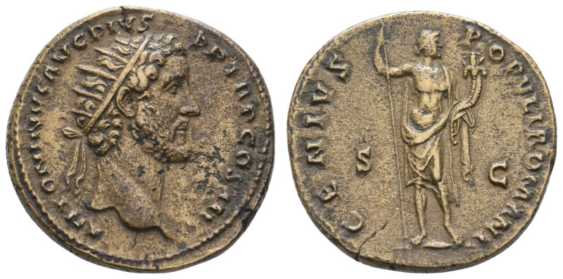 Antike Römer
Münzen Römische Kaiserzeit Antoninus Pius, 138-161, Dupondius (14,...