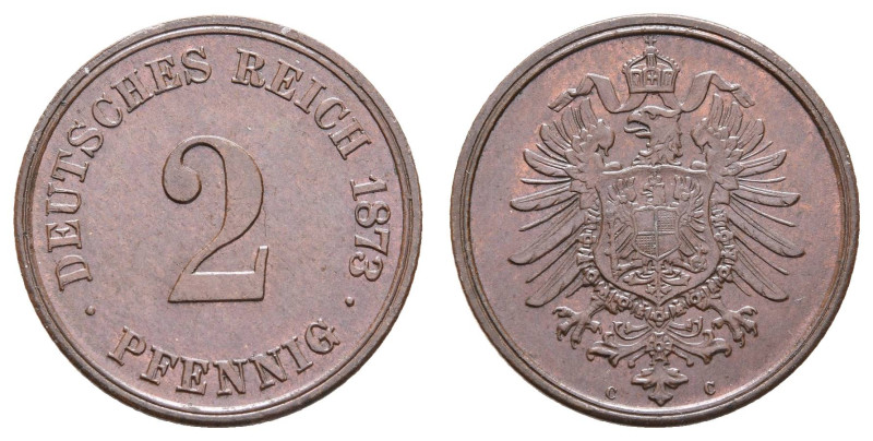 Kleinmünzen 1871-1922
 2 Pfennig, 1873, C, f. st. J. 2