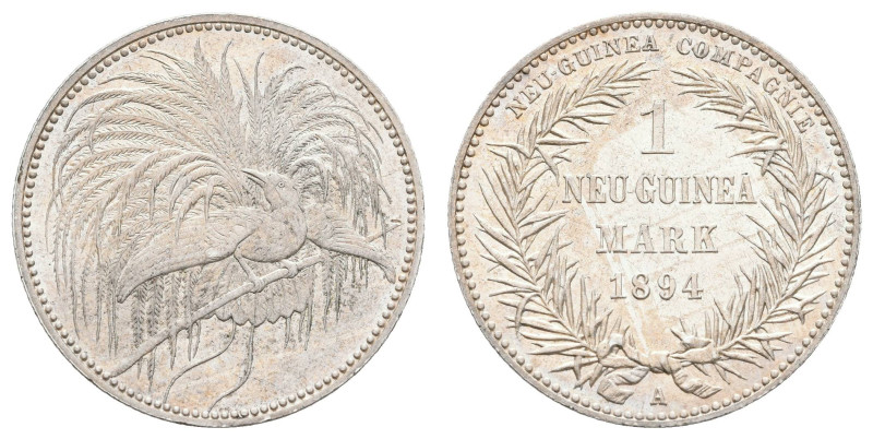 Münzen der deutschen Kolonien
 Neuguinea, 1 Mark, 1894, vz-st. J. 705