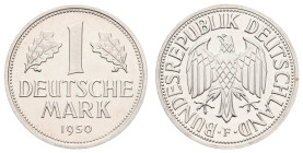 Bundesrepublik Deutschland
 1 Mark, 1950, F, PP. J. 385. Auflage nur 150 Stück!