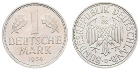 Bundesrepublik Deutschland
 1 Mark, 1954, D, PP. J. 385. Auflage nur 50 Stück!