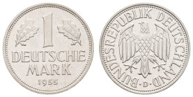 Bundesrepublik Deutschland
 1 Mark, 1955, D, wz. Kratzer, st. J. 385