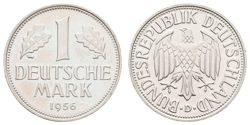 Bundesrepublik Deutschland
 1 Mark, 1956, D, wz. Kratzer, st. J. 385