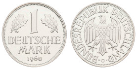 Bundesrepublik Deutschland
 1 Mark, 1960, G, PP. J. 385. Auflage nur 100 Stück!