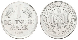 Bundesrepublik Deutschland
 1 Mark, 1968, J, etwas dezentriert, st. J. 385