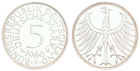 Bundesrepublik Deutschland
 5 Mark, 1960, F, PP. J. 387