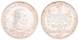 Bundesrepublik Deutschland
 5 Mark, 1955, Schiller, f. st. J. 389