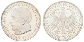 Bundesrepublik Deutschland
 5 Mark, 1957, Eichendorff, Erstabschlag. J. 391