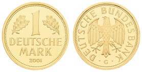 Bundesrepublik Deutschland
 1 Mark, Gold, 2001, G, Abschiedsmark, st, J. 481